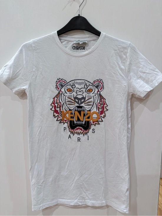 Kenzo Tops - Kenzo White Logo Crewneck Tee with Green Tag
